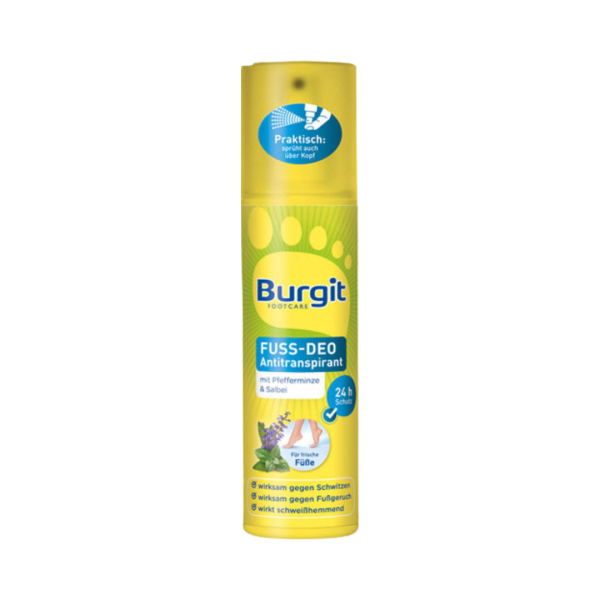 Burgit Fuss-Deo Antitranspirant, mit Pfefferminze & Salbei, 175 Milliliter